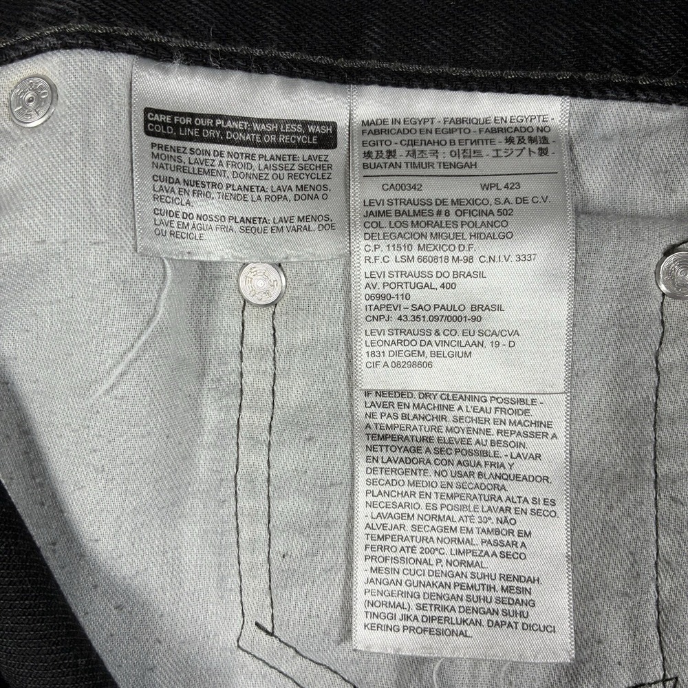 Levi's 550 Jeans Men's 40x30 Black Denim Relaxed Tapered Leg High Rise Workwear - Picture 13 of 15